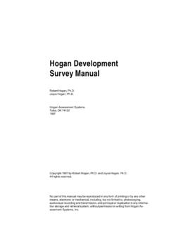 Hogan Development Survey Manual - Dr.BobHurley
