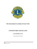 The International Association of Lions Clubs CONSTITUTION ...