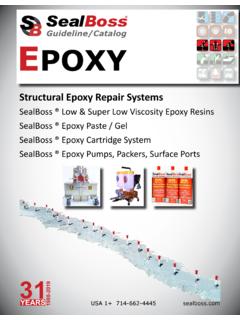 STRUCTURAL EPOXY REPAIR SYSTEMS - SealBoss