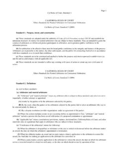 CALIFORNIA RULES OF COURT - Dispute resolution
