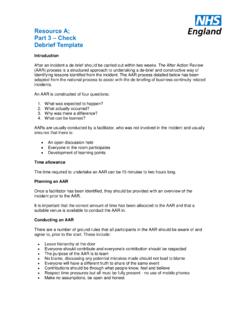 Resource A; Part 3 – Check Debrief Template