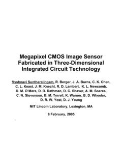 Megapixel CMOS Image Sensor Fabricated in Three ...