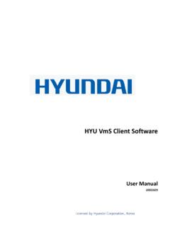 HYU VmS Client Software - HYUNDAI SECURITY
