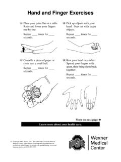 Hand and Finger Exercises - Patient Education