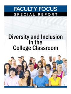 Diversity and Inclusion in the College Classroom
