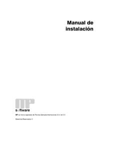 Manual de instalaci&#243;n - Software de mantenimiento …