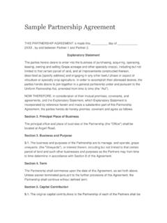 Sample Partnership Agreement - LERGP