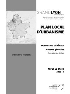 PLAN LOCAL D’URBANISME - plu.grandlyon.com