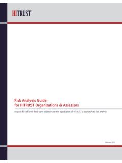 Risk Analysis Guide for HITRUST Organizations &amp; …