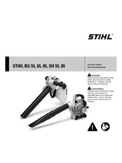 STIHL BG 55, 65, 85, SH 55, 85 Owners Instruction Manual