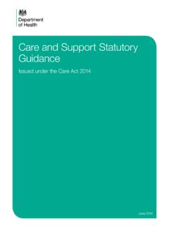 Care and Support Statutory Guidance - GOV.UK
