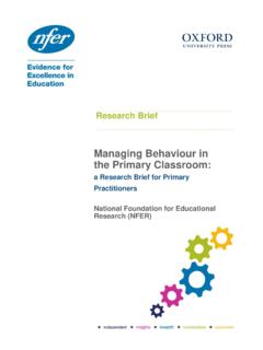 Managing Behaviour in the Primary Classroom