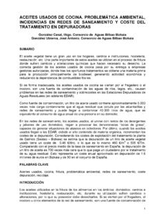 ACEITES USADOS DE COCINA. PROBLEM&#193;TICA AMBIENTAL ...