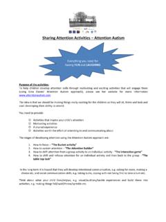 Sharing Attention Activities Attention Autism