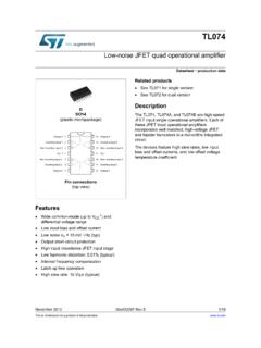 Low-noise JFET quad operational amplifier