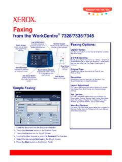 Faxing - Xerox