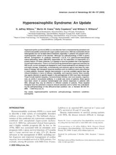Hypereosinophilic Syndrome: An Update