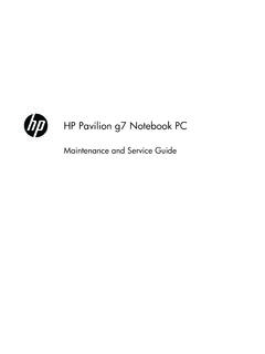 HP Pavilion g7 Notebook PC