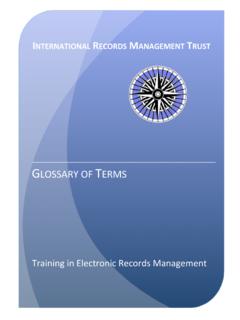 IRMT TERM Glossary of Terms - The International …