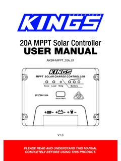 20A MPPT Solar Controller USER MANUAL - 4WD Supacentre