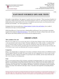 EASY DO-IT-YOURSELF (DIY) SOIL TESTS