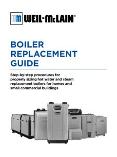 BOILER REPLACEMENT GUIDE - Weil-McLain