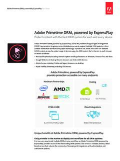 Adobe Primetime DRM, powered by ExpressPlay