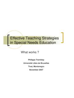 Effective Teaching Strategies in Special Needs Education