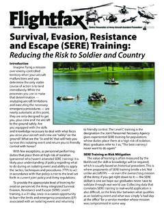 Survival, Evasion, Resistance and Escape (SERE) Training