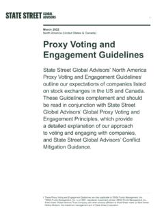 North America (United States &amp; Canada) Proxy Voting and ...