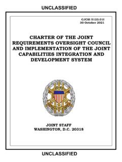 CHARTER OF THE JOINT REQUIREMENTS OVERSIGHT …