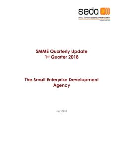 SMME Quarterly Update 1st Quarter 2018 - seda.org.za