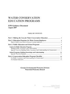 WATER CONSERVATION EDUCATION PROGRAMS