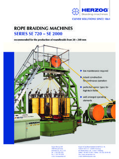 ROPE BRAIDING MACHINES SERIES SE 720 – SE 2000
