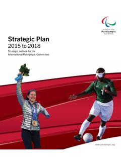 Strategic Plan - Paralympic Games