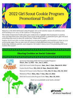 2022 Girl Scout Cookie Program Promotional Toolkit