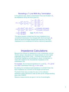 Impedance Calculations - University of New Hampshire