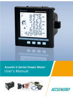 Acuvim II Power Meter User Manual - Accuenergy