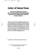Letter of Intent Form - Bridges4Kids