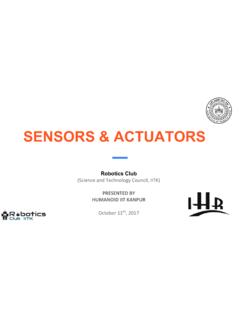 SENSORS &amp; ACTUATORS - IIT Kanpur