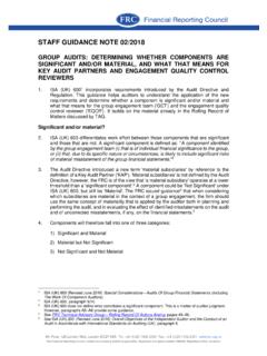 GROUP AUDITS: DETERMINING WHETHER COMPONENTS …