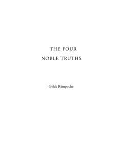 THE FOUR NOBLE TRUTHS - tsemrinpoche.com