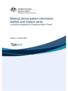Medical device patient information leaflets and implant cards