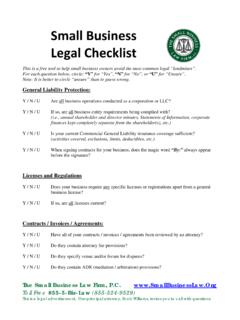 Small Business Legal Checklist - California Attorneys