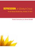 DEPRESSION: A Global Crisis - World Health Organization