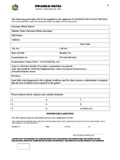 APPLICATION FOR A MUST IN HIS/HER OWN …