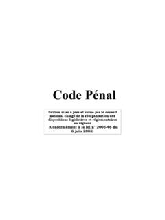 Code P&#233;nal - PORTAIL DE LA JUSTICE EN TUNISIE