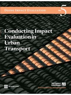 Conducting Impact Evaluations in - World Bank