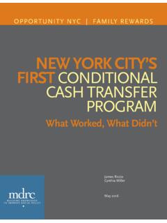 NEW YORK CITY’S FIRST CONDITIONAL CASH …