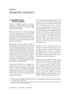 Chapter 2 COUNTRY CONTEXT - UNDP